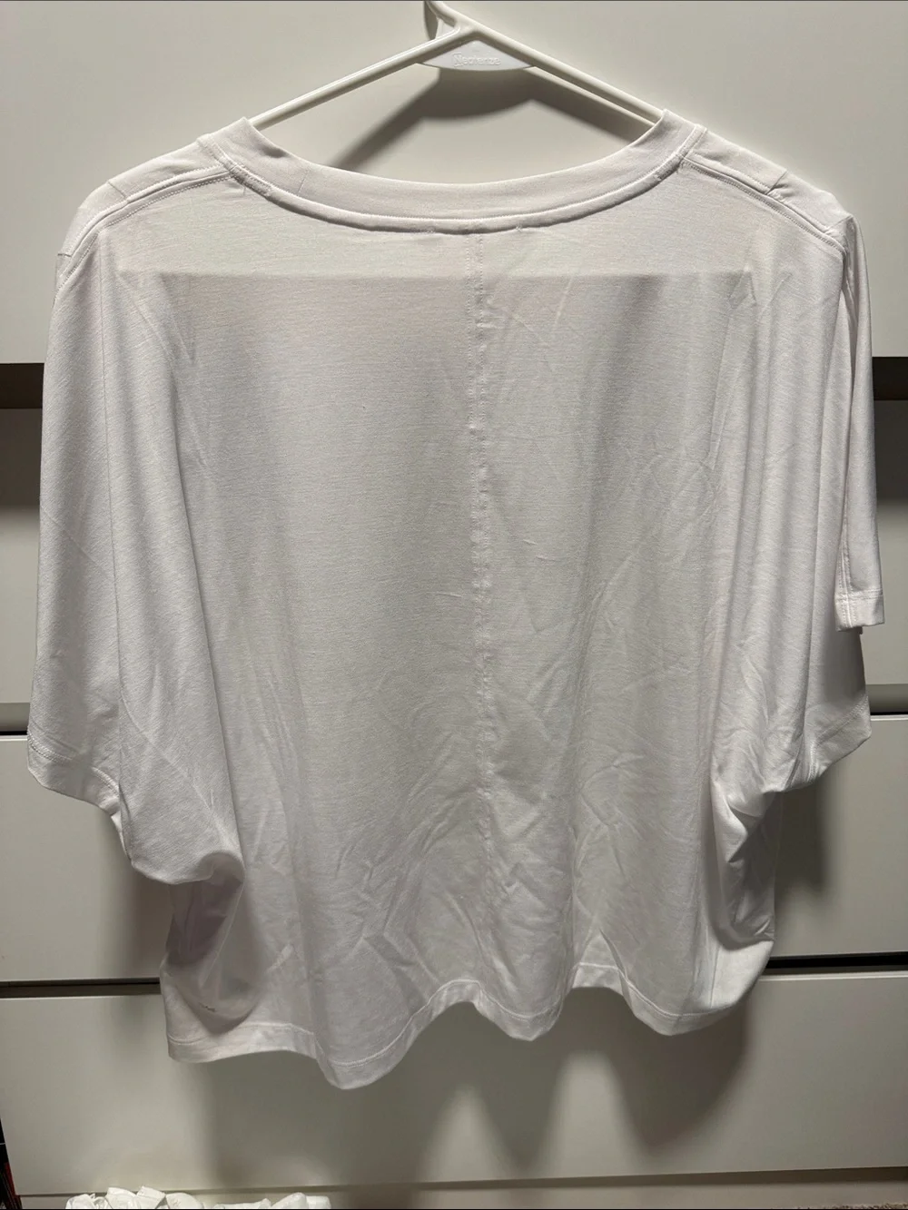Athleta White Short Sleeve Scoop Neck Tee - Picture 3 of 3